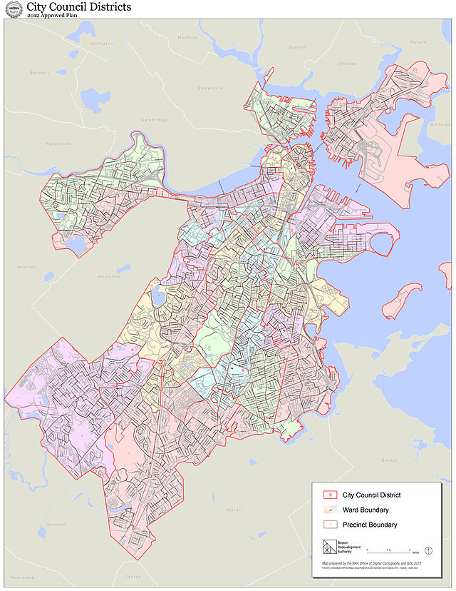 2012_Boston_City_Council_electoral_districts_map